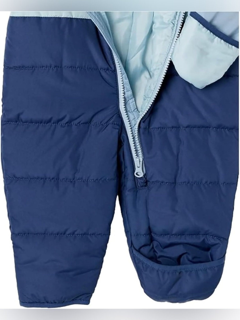 Carter's Blue Colorblock Puffer One-Piece Water Proof Snowsuit - Picture 3 of 14